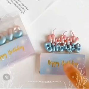 เทียนวันเกิด HBD Happy Birthday เทียนแฮปปี้เบิร์ดเดย์ เทียนปักเค้ก