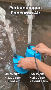 SOBO Pompa Sirkulasi Aquarium BO-5800A 38W 5800L/H Dorong 52M Teknologi Konversi Frekuensi Tidak Berisik Hemat Energi