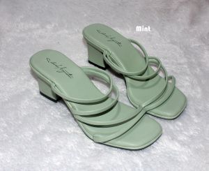 Wk sandal valencia cewe kekinian sandal wedges hak tahu tinggi 5cm / sandal tali bahan jelly realpict