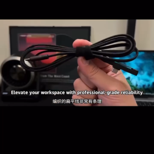 240W Type C Data Cable with Portable Stand IP USB Type C to Type C Fast Charging Gaming Car Data Cable Wires 1.5M