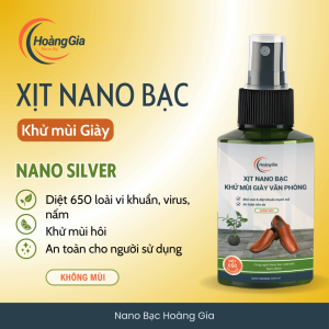 Xịt Khử Mùi Giày Công Sở Nam Nano Bạc Hoàng Gia 100ml - Khử Khuẩn Giày Chống Hôi Chân Hiệu Quả
