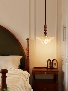 DGY | French Retro Floral Wooden Pendant Light