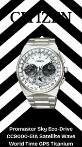 CItizen Satellite Wave CC9000-51A GPS Eco-Drive Mens Watch