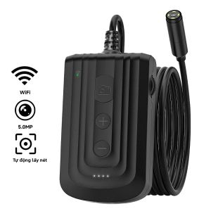 Camera Nội Soi Lấy Nét Tự Động HD1920P WiFi 5.0MP Ống Kính 12MM Kiểm Tra Đường Ống Không Dây Borescope Chống Nước Với Pin 2600mAh Để Kiểm Tra Ô Tô