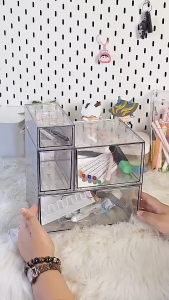 กล่องลิ้นชัก DIY ลิ้นชักประกอบ ลิ้นชัก DIY กล่องเก็บของ กล่องตั้งโต๊ะ ลิ้นชักตั้งโต๊ะ หลายขนาด ผสมผสานได้อย่างยืดหยุ่น