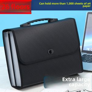 Large Capacity A4 Accordion File Folder Handheld Exam Paper Bag Student Document Storage Bag Multi-layer Organizer