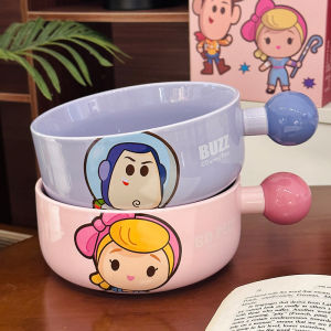 Đĩa Đựng Súp Bằng Gốm Disney Hoạt Hình Dễ Thương Có Tay Cầm Đồ Ăn Gia Đình Đồ Ăn Sáng Tấm Lót Bàn Bát Đựng Súp