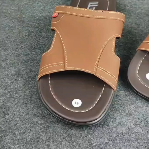 WIBI S12-03 Sandal Slide Kulit Slop Pria Dewasa Hitam Size 39 - 43