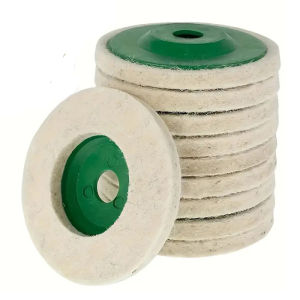 10Pcs 4" Wool Felt Polishing Wheels For Angle Grinders - Durable Buffing Pads For Metal Glass & Ceramic - Ideal For Car Detaili