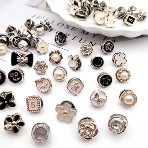 10 Pcs Button Brooch Cute Brooch Pin Collar Dress Pants Pin Pearl Jewelry Pin Tudung Mini Brooch Tudung Hijab 衣服别针胸针