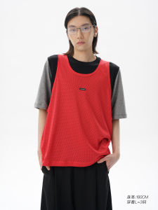 MASONPRINCE Effortless Layering Splice Mesh Real Two-Piece Short Sleeve Soccer Jersey Loose Fit Youthful Popular All Seasons