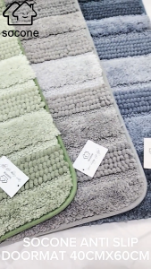Socone Microfiber 40X60cm Anti Slip Door Mat Bathroom Floor Mat Strong Water Absorption Non-Slip Doormat