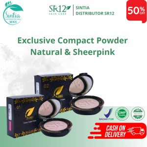 Bedak Sr12 Paket Glowing & Bedak Padat Daily Cover Sr12 Natural Originall Anti Luntur Tahan Air BPOM