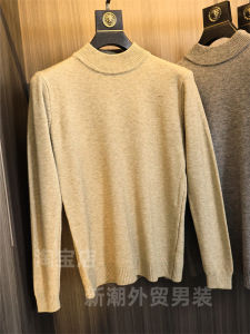 Áo Len Nam Cổ Cao Ấm Áp Mềm Mại Màu Trơn Thời Trang Mùa Đông Dài Tay Ôm Vừa Vặn Chất Liệu Cotton Pha Trộn