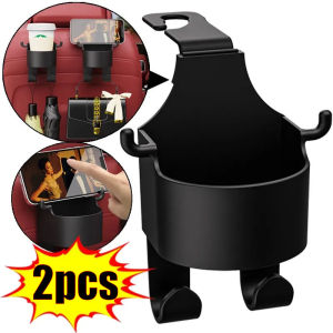 2pcs Car Multifunctional Seat Water Cup Holder Storage Box Mobile Phone Holder Universal Rear Seat Drink Holder Car Interior Supplies