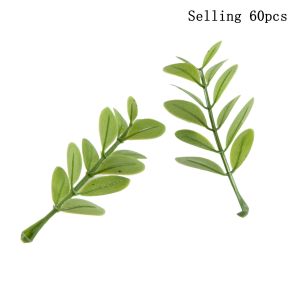 60pcs imulated plant olive leaves spring wedding home outdoor garden decoration bridal photography props