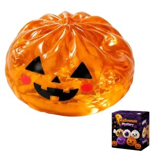 Halloween Ghost Dumpling Squishy Toy Ghost Pumpkin Eyeball Slow Rising Stress Relief Squeeze Toy Blind Box Halloween Party
