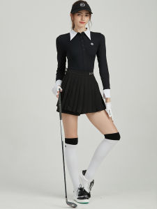 Black Long Sleeve Golf T-Shirt Womens Fashion Slimming Top Golf Set BG Ladies Clothing Sport/Yoga/Fitness/Golf Apparel