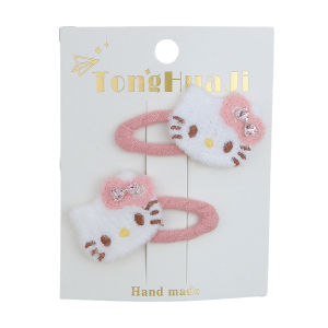 Adorable Pink Cat Hair Clip for Girls Baby Side Bangs Hair Accessories Childrens BB Clip Sweet Style Hair Decorations