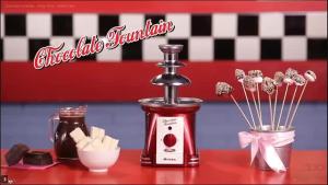 LENODI Portable Mini Chocolate Fountain 3-Tier Electric Melting Machine 65W Low Watt
