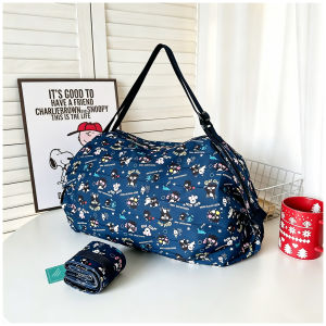 Cartoon Foldable Eco-friendly Small Capacity Large Shopping Bag With Zipper