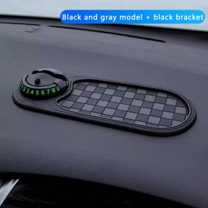 SEAMETAL Car Multifunctional Bracket Anti-slip Mat Number Plate 360° Rotated Car Phone Holder Parking Number Plate Non-slip Mat