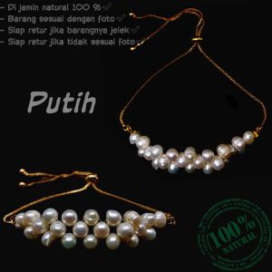 Gelang mutiara air tawar serut / gelang xuping mutiara / gelang wanita