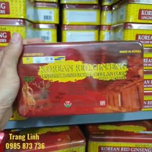 Viên đạm hồng sâm linh chi hàn quốc hộp 60 viên - Tăng thể lực giảm căng thẳng phòng ung thư - tranglinhkorea
