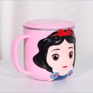 Disney SS316 Kids 3D Water Drinking Cup Mug Utensils with Lids