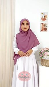 Kerudung Segi Empat 120x120 Polos Ceruti Babydoll Premium
