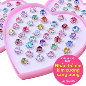 Kids Diamond Imitation Ring Cute Princess Jewelry