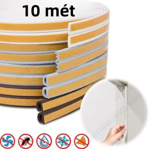 10M Dải Dán Cửa Sổ Tự Dính Dải Cao Su Weatherstrip Draft Stopper Cách Nhiệt Giảm Tiếng Ồn Cho Tiết Kiệm Năng Lượng Tại Nhà