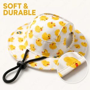 1PC Cute Adjustable Dog Fisherman Hat Ear Exposed Comfortable Pet Sun Hat Breathable Pet Baseball Cap Photography