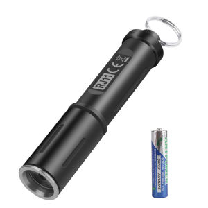 Mini Flashlight Aluminum Alloy Outdoor Long Battery Life Keychain Portable Handheld Torch Dry Battery Switch Home Hardware Tools