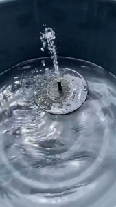 น้ำพุ น้ำพุโซล่าเซลล์น้ำพุไร้สาย น้ำพุพลังเเสงอาทิตย์ 18cm แถมฟรีหัวปั๊ม 6หัว น้ำพุ ปั๊มน้ำพุ ตกแต่งสวน รุ่นทรงกลม solar fountain