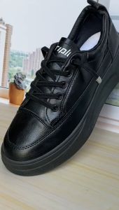 Sepatu Sekolah Warna Hitam Fashion Korea Import Aline Basic MNS01