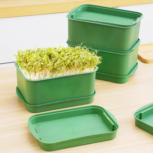 Naukaha【Ready in Stock】 Seed Sprouting Tray Seed Sprouter Kits Microgreens Growing Kits Vegetable Seedling Pot 1Set