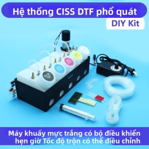 Hệ Thống Cấp Mực In DTF CISS XP600 Bộ Khuấy Mực Trắng Bộ Chuyển Đổi Không Cần Bộ Giảm Chấn Dành Cho Máy In Epson L1800 L805 ET8550 L18050 L8050