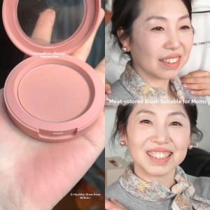 Multifunctional Pale Pink Blusher Matte Finish Student Friendly Affordable