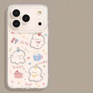 YOUSIDUN | Cute Painted Design Pig & Dog Pattern Phone Case