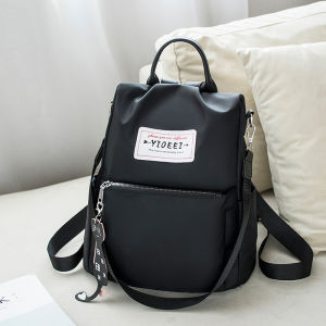 Trendy Mini Oxford Cloth Backpack Womens 2024 New Korean Style Versatile College Students Small Shoulder Bag Casual Pure Color