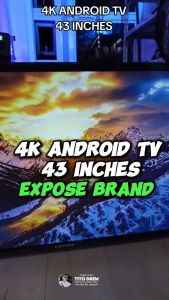 EXPOSE Smart TV 43 Inch Android 12 Digital 4K TV LED Bluetooth Television Flat Screen Smart TV on sale Google TV