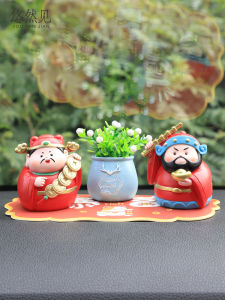 Five Road Wealth Deity Car Dashboard Decoration Creative Prosperity Fairy Desktop Gift Automobile Interior Accessories Lucky Charm