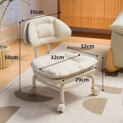 Đôn Ghế Có Bánh Lăn Và Đỡ Lưng Thân Thiện Với Trẻ Em Để Đổi Giày