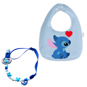 Disney | Kawaii Baby Feeding Apron Baby Bottle Chain Plastic Bead Chain Clip for Baby Carriage Chewing Mouth Guard Newborn Gift Ornament