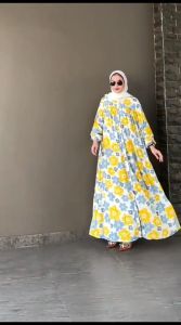 Gamis Rayon Jumbo Motif Lebaran Terbaru