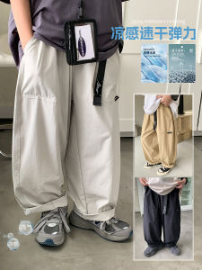 Summer Casual Thin Mosquito-Resistant Straight Leg Trousers for Boys Kids Mid-Term Comfortable Breathable Anti-Mosquito Pants