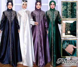 gamis kristal HUSNA/ GAMIS PESTA /GAMIS PENGAJIAN /TERBARU