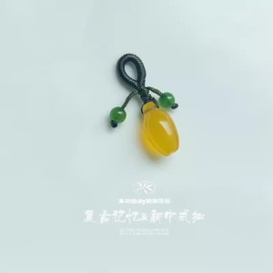 Handmade Chinese Style Button Embroidery Lotus Flower Lotus Pod Pendant Vintage Flavor Cheongsam Decoration Natural Crystal Accessory