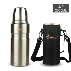 Large Capacity 2L Stainless Steel Travel Insulated Water Bottle Portable Outdoor Thermos Flask for Hiking And Camping